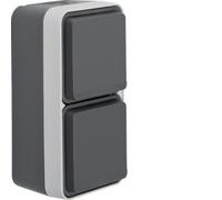 ENCHUFE W.1 GRIS NT 1X ABRAZADERAS SCHUKO VERTICAL IP55 W1 WNC176