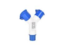 Enchufe y enchufe de aviación industrial impermeable de tres vías IP44 entrada tipo Y 1 a 3 3P 4P 5P 16A 32A enchufe de tres vías 220V 380V(3P 16A 1to2)
