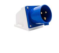 Enchufe y enchufes industriales azules MASO 32A 220v IP44 Enchufe y enchufe de pared industrial de 3 pines Conector de enchufe IP44 a prueba de agua Enchufe 2P + Tierra Macho / Hembra (# 523)