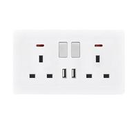 Enchufes de Pared,Enchufe Eléctrico de Pared - Adaptador Doble de 2 Puertos con Extensión Conversor Extensor y Cargador para Cocina Baño Residencia Exterior Oficina Dormitorio