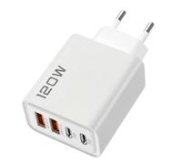 Enchufes de Pared para Tomas de Corriente | Adaptador de Carga Rápida - Cargador de 120W Multipuerto para Viaje y Hogar con Convertidor para Teléfono Móvil