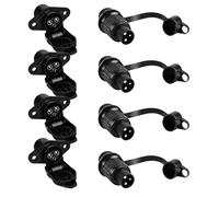 Enchufes de Remolque & Zócalo de Remolque 3 Pines,4 Piezas Enchufe y Zócalo Remolque,Enchufe Eléctrico del Tractor Hembra Macho,12V Impermeable Conector,Adaptador Enchufe Remolque para Camión Caravana