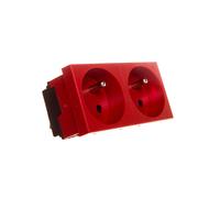 Enchufes dobles M45 con/u 16A rojo EGS 6120324