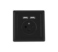 Enchufes empotrados individuales 2P+Z AC-WS01-USB2-E-B