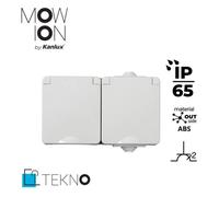 Enchufes franceses dobles con TEKNO/MOION 39224