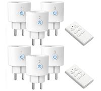 Enchufes inalámbricos con mando a distancia ANTELA 16 A 3680 W, alcance de 30 m, aptos para interiores,6+2