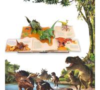 Enciclopedia 3D de Dinosaurios Prehistóricos, Enciclopedia Ilustrada de Dinosaurios, Interesante Libro Desplegable Tridimensional de Dinosaurios, Criaturas Prehistóricas: Conocimiento Interesante