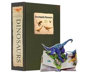 Enciclopedia 3D de Dinosaurios Prehistóricos: Libro Pop-Up - Enciclopedia Interactiva de Dinosaurios para Niños, Divertidos Libros Pop-Up Educativos de Dinosaurios, Guía Completa Ilustrada (1PCS)