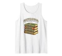 Enciclopedia Generación Vintage Amante de los Libros Camiseta sin Mangas