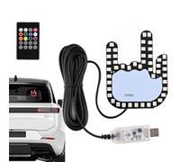 Enciende la mano para la ventana del coche, la luz gesto de mano para coche - Luces y dedos LED para coche con mando a distancia, divertido, señal trasera, gadget para vehículos para camiones que se