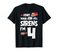 Enciende Tus Sirenas Soy un niño de 4 años Que Cumple 4 años Camiseta