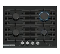 Encimera Bosch PRP6A6H40 Gas 4 Zonas 60 cm Vidrio Negro Integrable
