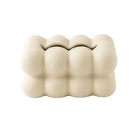 Encimera Caja de pañuelos cerámica, soporte for caja decorativa cuadrada, dispensador for el hogar, servilletero for decoración tocador y baño Decorativa(Blanco)