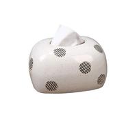 Encimera Caja de pañuelos con patrón redondo simple for mesa sala estar, caja servilletas cerámica Decorativa