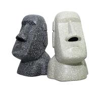 Encimera Caja de pañuelos Creative Revival Island con una toalla papel for dibujar, un retrato persona piedra nariz y for las fosas nasales Decorativa(Blanco)