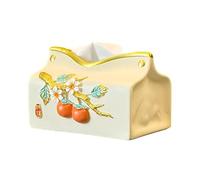 Encimera Caja de pañuelos cuadrada resina, cubierta caja papel tisú artesanal, soporte chino, mesita for café sala estar Decorativa