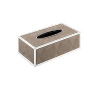 Encimera Caja de pañuelos cuero acero inoxidable alto color Adornos for mesa centro sala estar Mesa comedor Cajón lujo Decorativa(Grande)