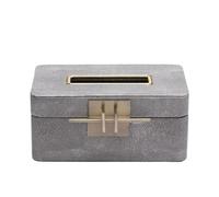 Encimera Caja de Pañuelos Cuero, Cuadrada, for Uso Doméstico, Multifunción, Gris Decorativa