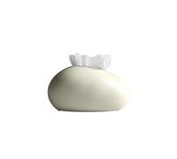 Encimera Caja de pañuelos de cerámica de lujo for el hogar, sala de estar, mesa de centro, adornos creativos, dispensador de servilletas faciales Decorativa(Beige)