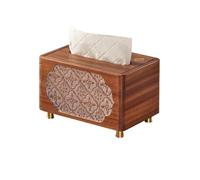 Encimera Caja de pañuelos de madera ligera y lujosa, con cubierta for sala de estar, mesa de centro, dispensador creativo de servilletas faciales Decorativa