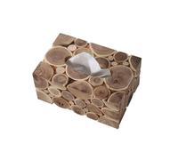 Encimera Caja de pañuelos hecha a mano, soporte for caja, dispensador premium, organizador servilletas Decorativa(Multi-colored)