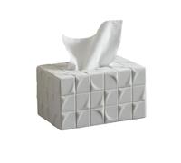 Encimera Caja de servilletas personalizada for mesa café, comedor, dormitorio, bonita caja pañuelos for el hogar, cajón gran capacidad Decorativa(Blanco)