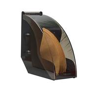 Encimera Caja dispensadora de papel filtro café en cono, caja almacenamiento goteo manual, contenedor Decorativa(Negro)