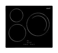 Encimera - Cata 08063101 IB 6303 BK, Eléctrica, Inducción, 3 zonas, 28 cm, Negro