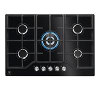 Electrolux Placa de gas KGG75362K Serie 600 Cristal 75 cm 5 quemadores Negro