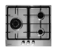 Infiniton - Placa de Gas GAS-320WB 3 fuegos 1 triple corona Superficie Acero inox