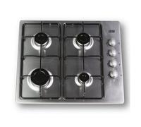 Encimera de gas new pol nw4gxbut 4 zonas 8100w butano/natural inox