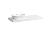 Encimera de lavabo LAUFEN LANI, un corte a la izquierda, 1185x495x65mm, H4046721122601, Color: Blanco mate