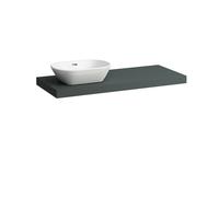 Encimera de lavabo LAUFEN LANI, un corte a la izquierda, 1185x495x65mm, H4046721122661, Color: Gris de tráfico