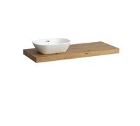 Encimera de lavabo LAUFEN LANI, un corte a la izquierda, 1185x495x65mm, H4046721122671, Color: Roble silvestre