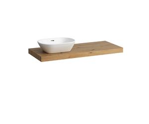 Encimera de lavabo LAUFEN LANI, un corte a la izquierda, 1185x495x65mm, H4046721122671, Color: Roble silvestre