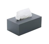 Encimera Dispensador de servilletas faciales acrílico, sencillo, for uso comercial en hoteles lujo, oficinas, clubes y salas estar Decorativa(Grey,Grande)