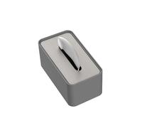 Encimera Dispensador de servilletas faciales de escritorio de alta gama con soporte de acero inoxidable moderno for caja de pañuelos de hotel y oficina. Decorativa(Dark gray,Pequeño)