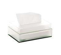 Encimera Dispensador de servilletas faciales semicorrugado acrílico escritorio, ligero y lujoso, for el hogar, restaurante hotel Decorativa(Green,Pequeño)