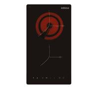 Encimera Edesa EVT-3220 B 2 zonas eléctricas cerámica vidrio negro integrada