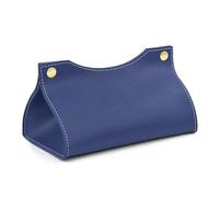 Encimera Organizador de pañuelos cuero sintético for mesa centro, escritorio, servilletero sencillo Decorativa(Blue)