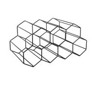 Encimera para Botelleros de 3 Niveles, Botellero apilable de 3 Niveles,Soporte organizador de botellas de vino | Gabinete de estante para vinos de metal, estante para vinos de niveles, soportes inde