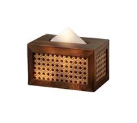 Encimera Retro hogar oficina rectangular papel de seda titular caja cubierta servilletero estilo chino pañuelos dispensador for encimeras Decorativa(A)