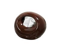 Encimera Servilletero de cerámica forma única, adecuado for hoteles, dormitorios y cocinas Decorativa(Bruin)