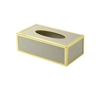 Encimera Servilletero rectangular for sala de estar, creativo, ligero, cuero, lujo, for mesa centro, cajón Decorativa(Grey)