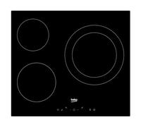 Encimera vitrocerámica - BEKO HIC63402T, 3 zona(s) zonas, 580 mm, Negro