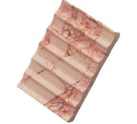 Encimeras de baño Jabonera Bandeja de Drenaje automático de mármol Soporte para jabones Que Ahorra Espacio Actualizaciones para Almacenamiento de Fregadero y tocador Jabonera de baño de mármol