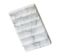 Encimeras de baño Jabonera Bandeja de Drenaje automático de mármol Soporte para jabones Que Ahorra Espacio Actualizaciones para Almacenamiento de Fregadero y tocador Jabonera de baño de mármol