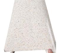 Encimeras de terrazo Papel pintado vinilo granito blanco impermeable | Autoadhesivo, Uso en cocina, Diseño de mármol(Beige,40cmx300cm)
