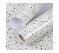 Encimeras de terrazo Papel pintado vinilo granito blanco impermeable | Autoadhesivo, Uso en cocina, Diseño de mármol(White,40cmx200cm)