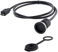 ENCITECH Conector hembra USB 2.0 Micro-B para chasis, montaje M16 1310-1013-01. Contenido: 1 unidad.
